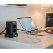 Listwa zasilająca wieża 8 gniazd 2m 3xUSB z włącznikiem BRENNENSTUHL