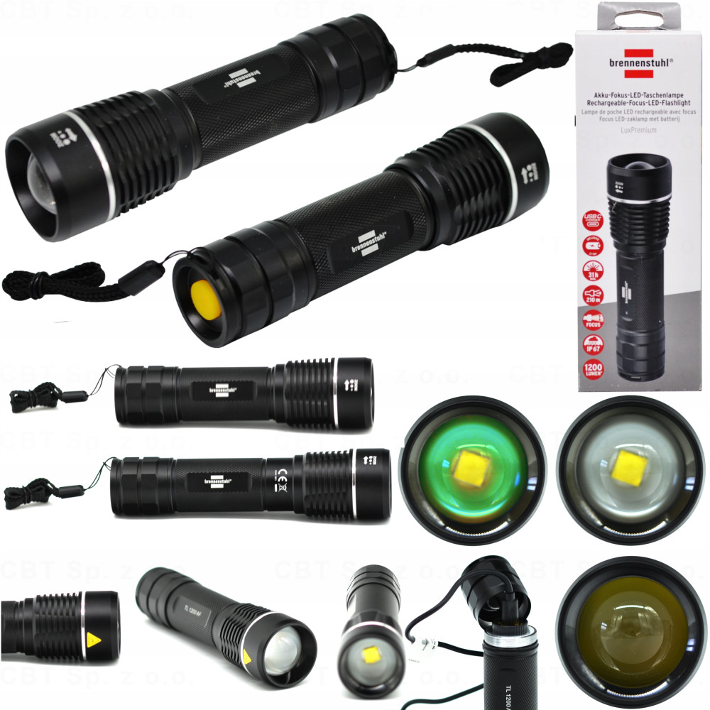 Latarka ręczna taktyczna LED CREE TL 1200 AF ZOOM BRENNENSTUHL