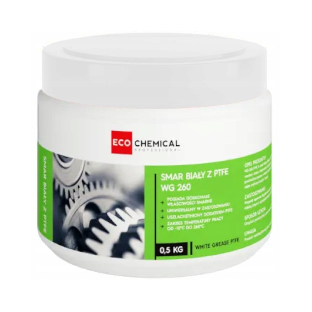 SMAR BIAŁY Z PTFE WG 260 PTFE WHITE GREASE -  0,5kg ECOCHEMICAL