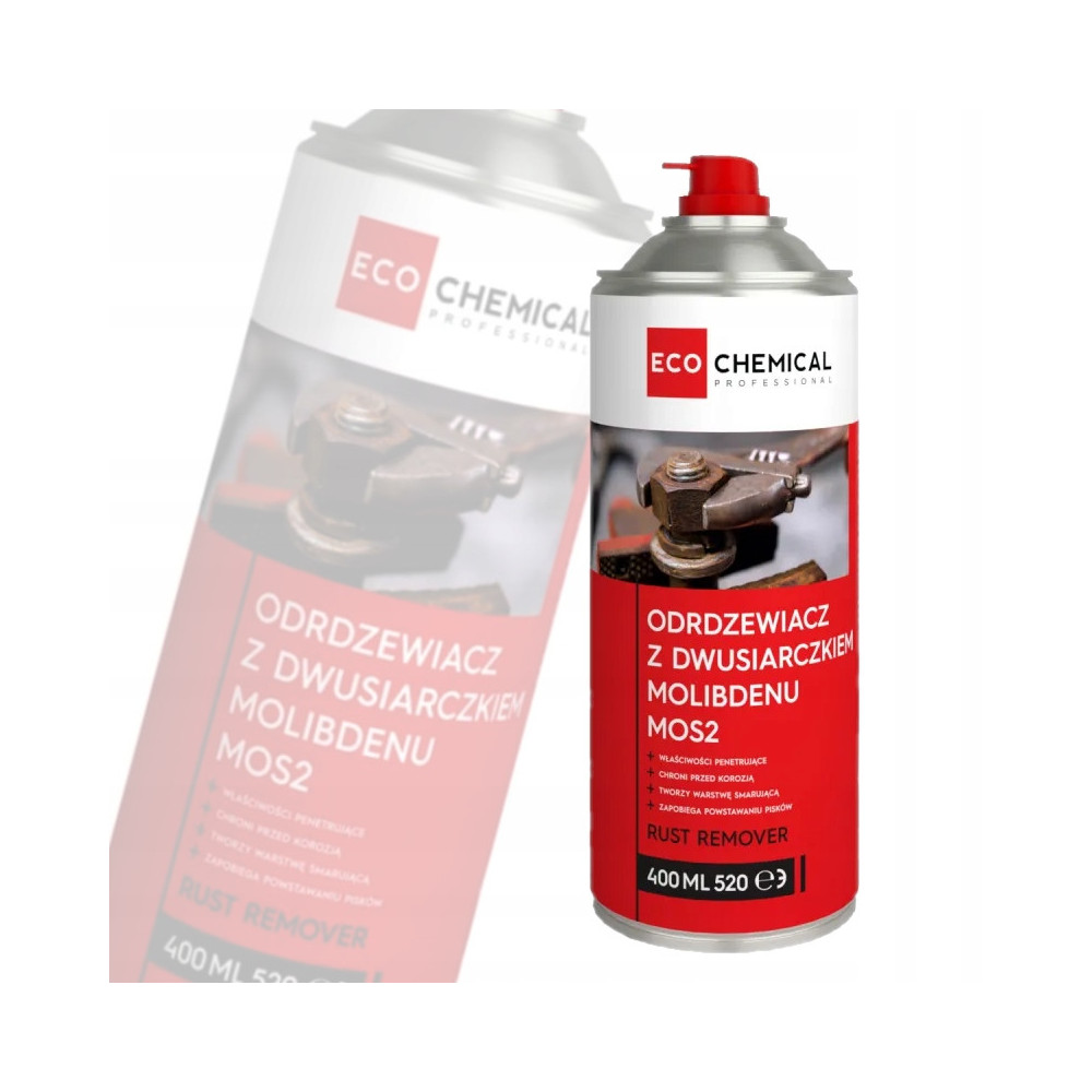 ODRDZEWIACZ Z DWUSIARCZKIEM MOLIBDENU MOS2 RUST REMOVER -  400 ml ECOCHEMICAL