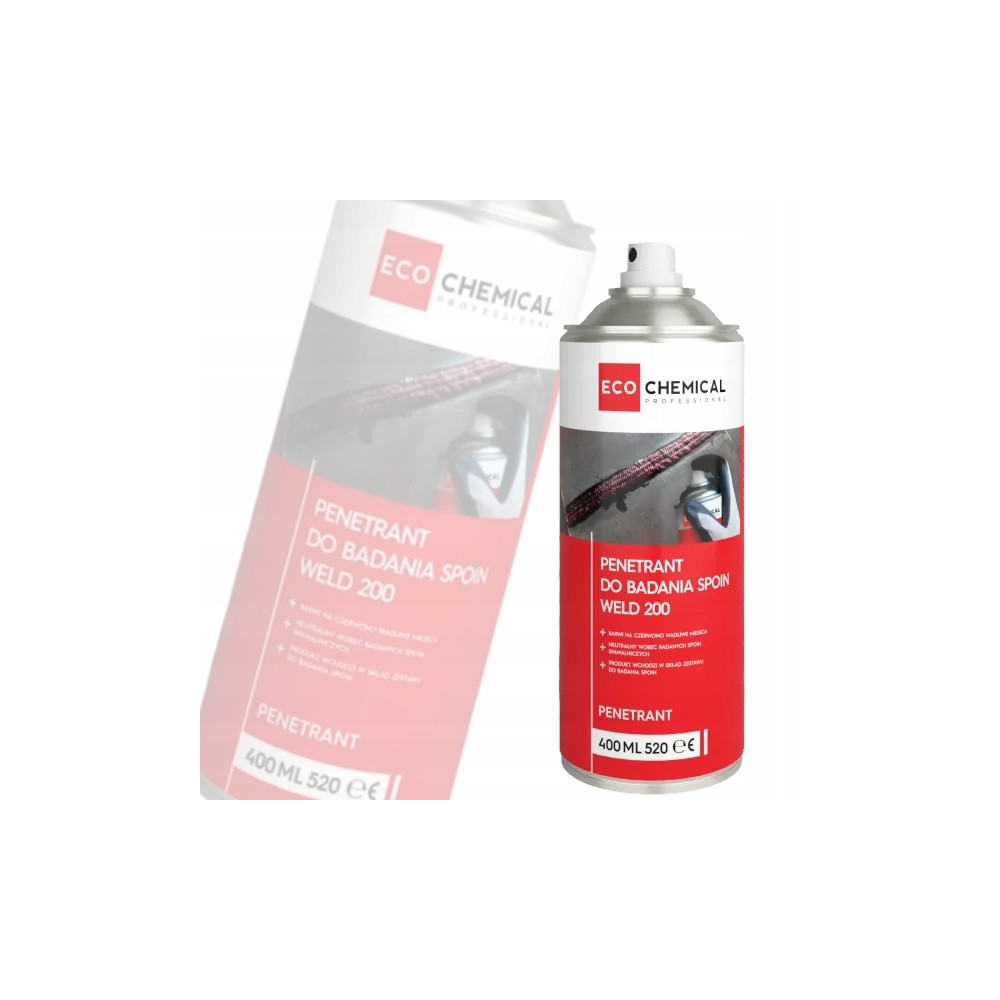 PENETRANT CZERWONY DO BADANIA SPOIN 400 ml - WELD 200 ECOCHEMICAL