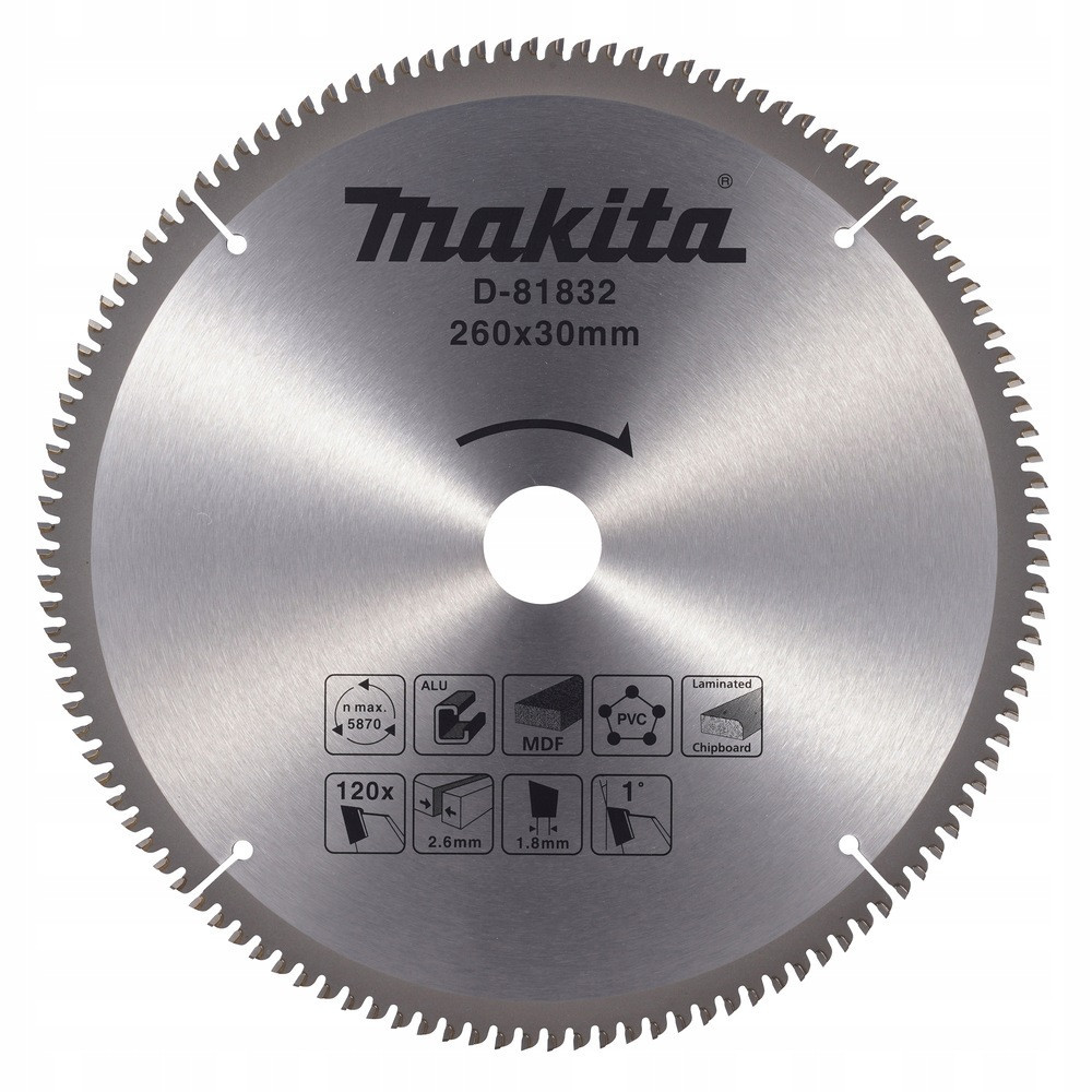 Tarcza tnąca uniwersalna, 260 x 30 mm MAKITA