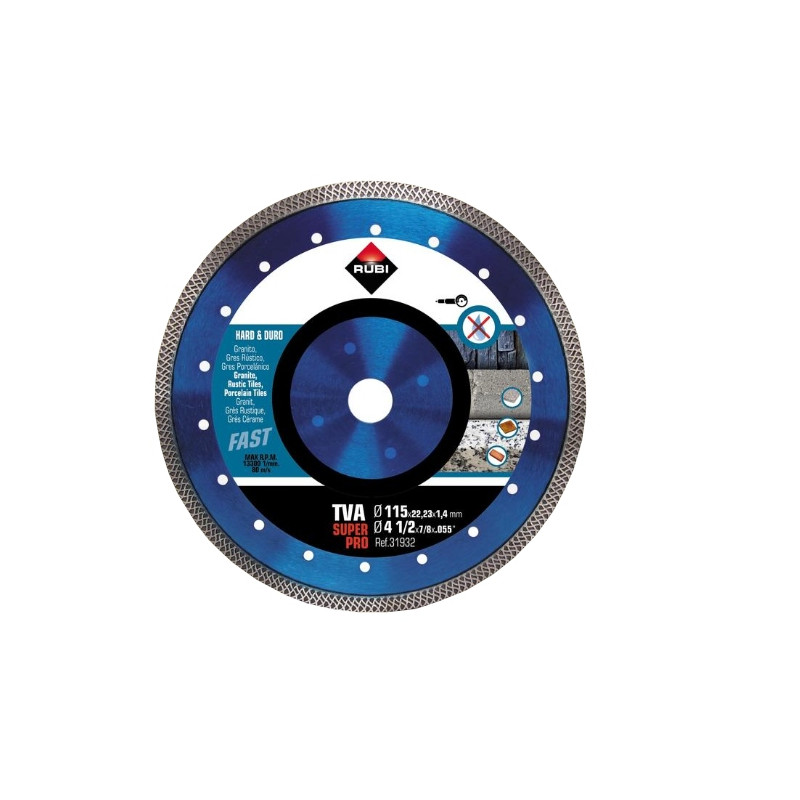 Tarcza diamentowa TVA 115 mm SuperPro RUBI