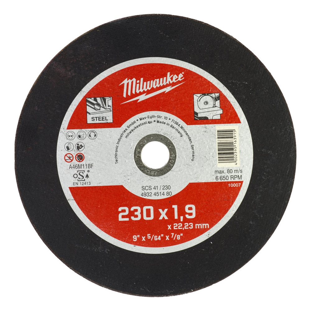 Tarcza do cięcia metalu SCS 41/230 x 1.9 x 22 mm contractor Milwaukee