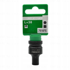 Adapter kwadrat 1/2" x  hex z magnesem 1/4" do bitów udarowych długość L-38mm  HIKOKI