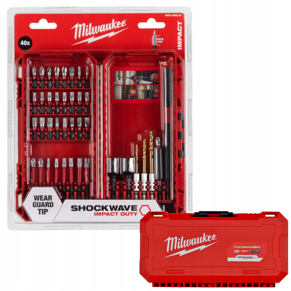 Zestaw wierteł, nasadek i bitów SHOCKWAVE™IMPACT DUTY (40 sztuk) MILWAUKEE