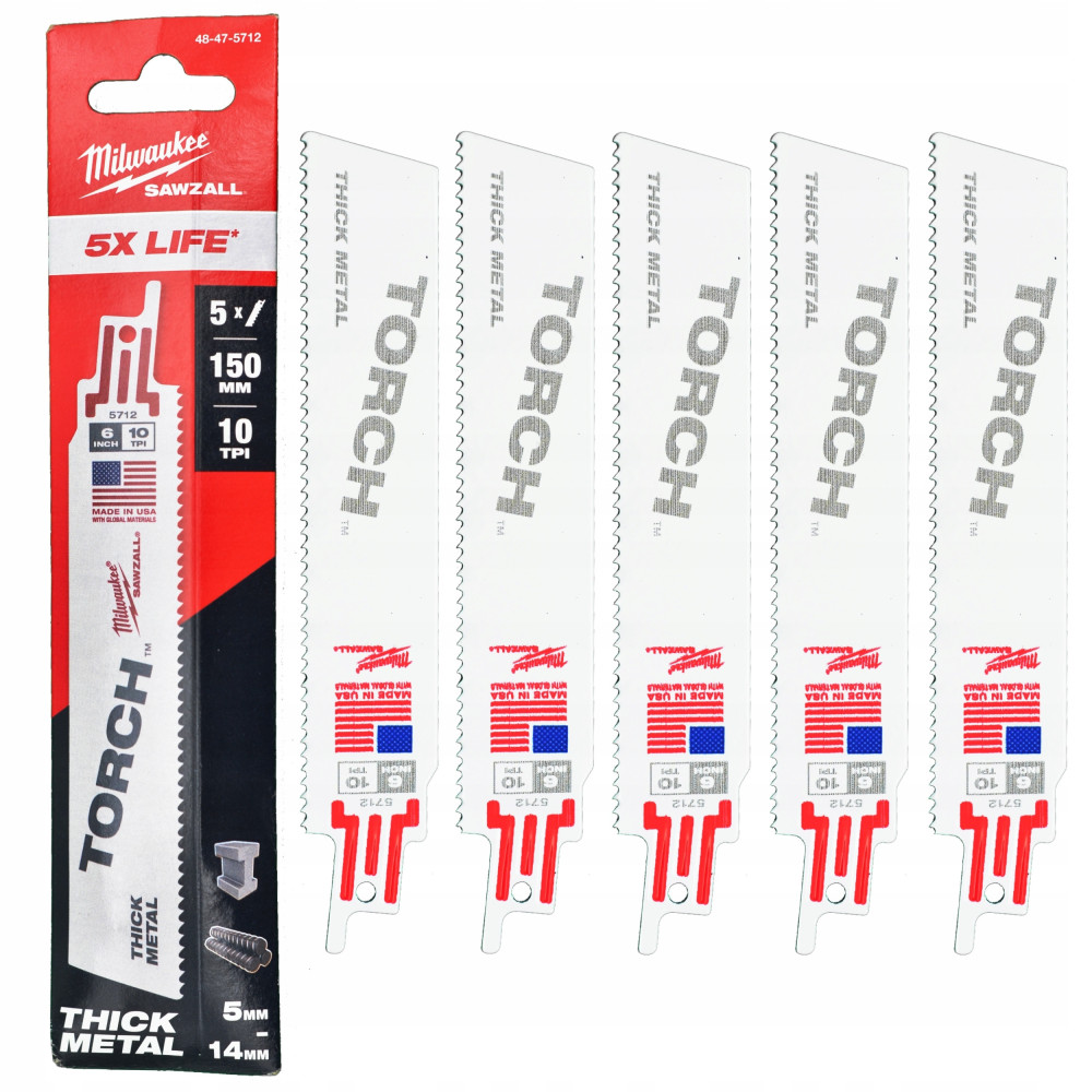 Brzeszczot TORCH bimetal 150x10T-5 szt.