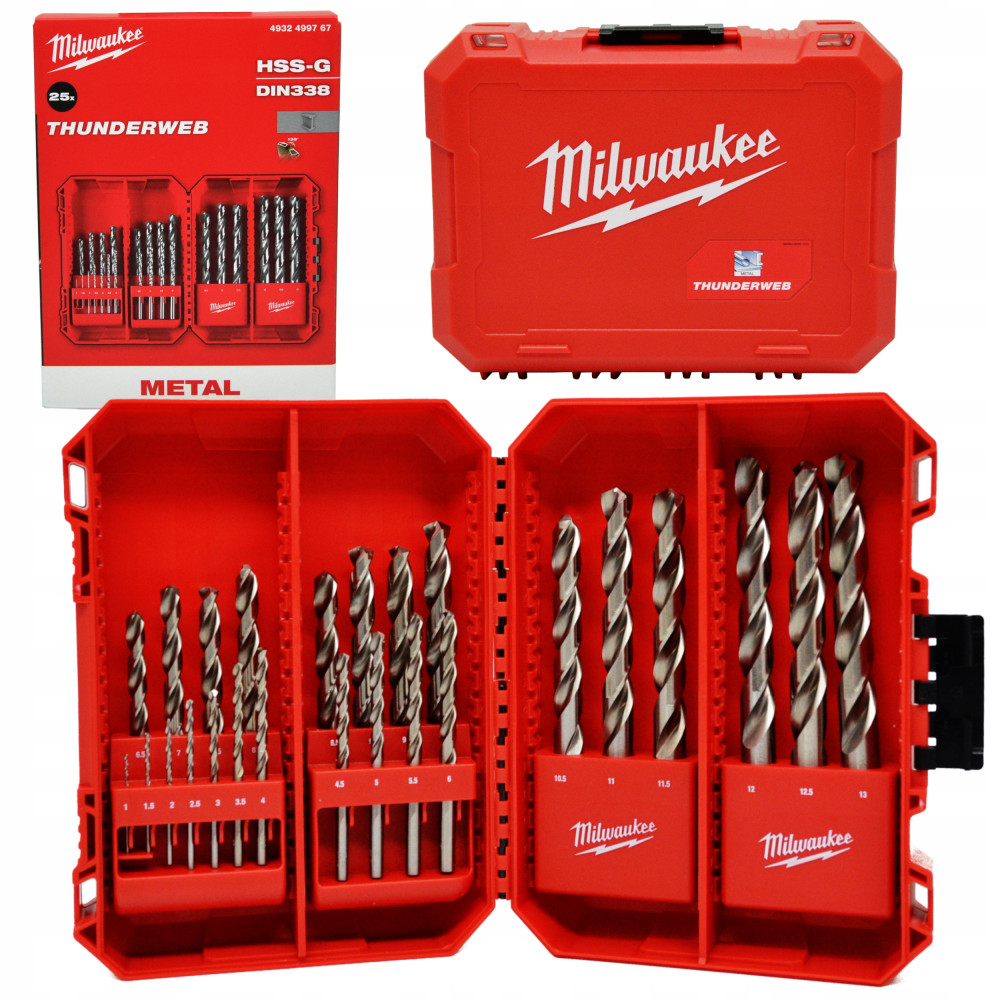 Zestaw wierteł do metalu HSS-G Ready Box Set 25-częściowy