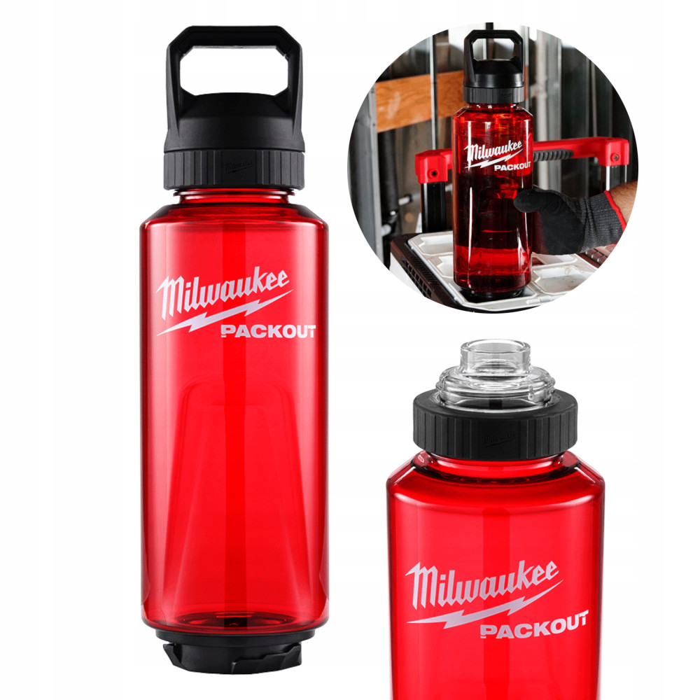 BUTELKA 1420 ML PLASTIKOWA CHUGLID CZERWONA