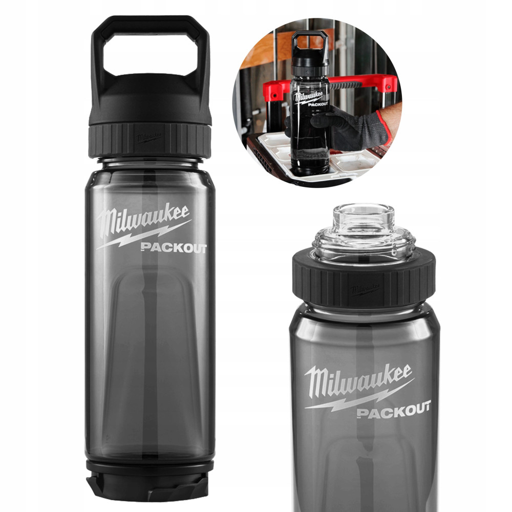 Butelka na wodę z tworzywa czarna 740 ml Packout Milwaukee