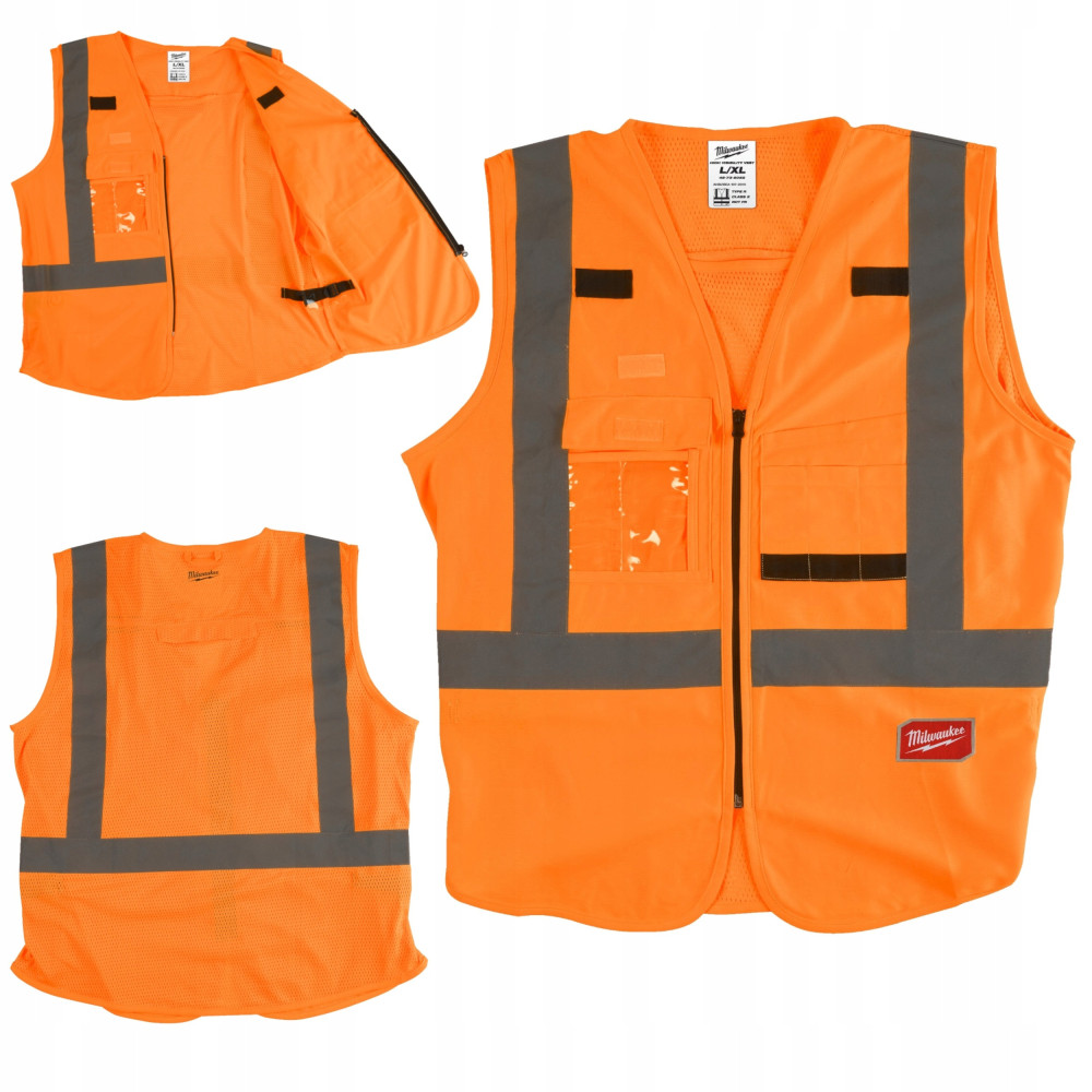 Kamizelka o intensywnej widzialności pomarańczowa - L/XL MILWAUKEE