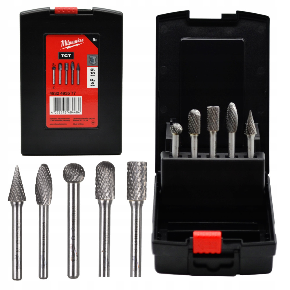 Zest. frezów do metalu z TCT 6x10mm-5szt MILWAUKEE