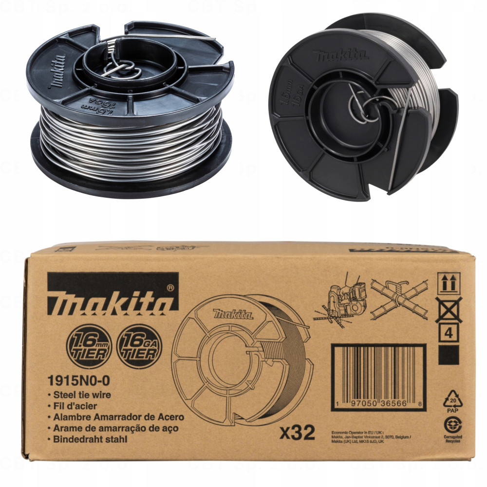 Drut do wiązania zbrojeń 1,6MM 32szt do TR001G MAKITA