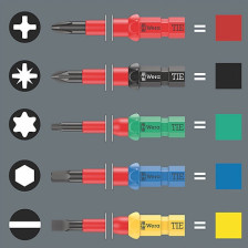 Zestaw wymiennych trzpieni Kraftform Kompakt VDE 16 Universal 1 Tool Finder, 16 części WERA