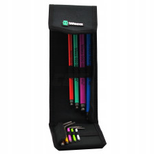 950/9 Hex-Plus Multicolour Imperial 1 Zestaw kluczy trzpieniowych z kulką, BlackLaser, calowych  WERA