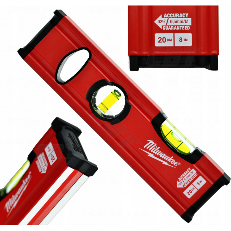 Poziomnica slim 20 cm 2 libelle MILWAUKEE