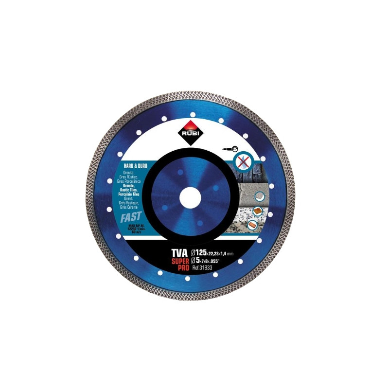 Tarcza diamentowa TVA 125 mm SuperPro RUBI