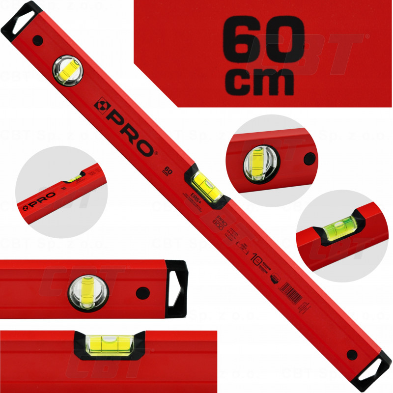 Poziomnica czerwona 60 cm PRO