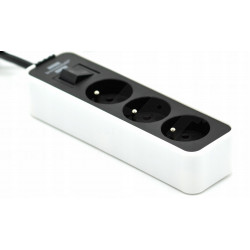 Listwa zasilająca ECOLOR 3 gniazda, białoczarna, 1,5m BRENNENSTUHL