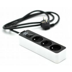 Listwa zasilająca ECOLOR 3 gniazda, białoczarna, 1,5m BRENNENSTUHL