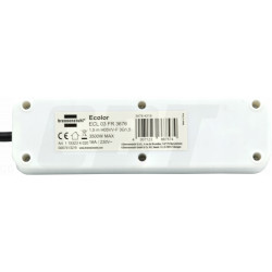 Listwa zasilająca ECOLOR 3 gniazda, białoczarna, 1,5m BRENNENSTUHL