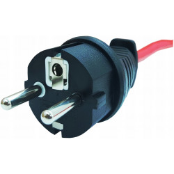 Kabel przedłużający w otulinie z wysokiej jakosci tworzywa sztucznego 5 m Czerwony H05VVF 3G1,5 FR