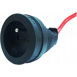 Kabel przedłużający w otulinie z wysokiej jakosci tworzywa sztucznego 5 m Czerwony H05VVF 3G1,5 FR