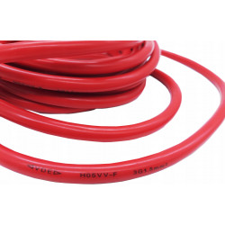 Kabel przedłużający w otulinie z wysokiej jakosci tworzywa sztucznego 5 m Czerwony H05VVF 3G1,5 FR