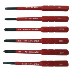 Zestaw bitów SlimBit Electric w kasecie (6 części) WIHA