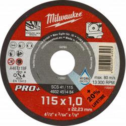 Tarcza do metalu płaska 115X1 PRO&#43; (1 sztuka) MILWAUKEE