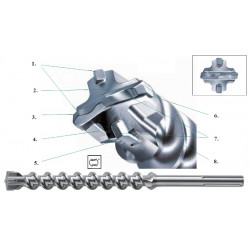 Wiertło udarowe SDSMax czteroostrzowe 16 x 540 mm HIKOKI