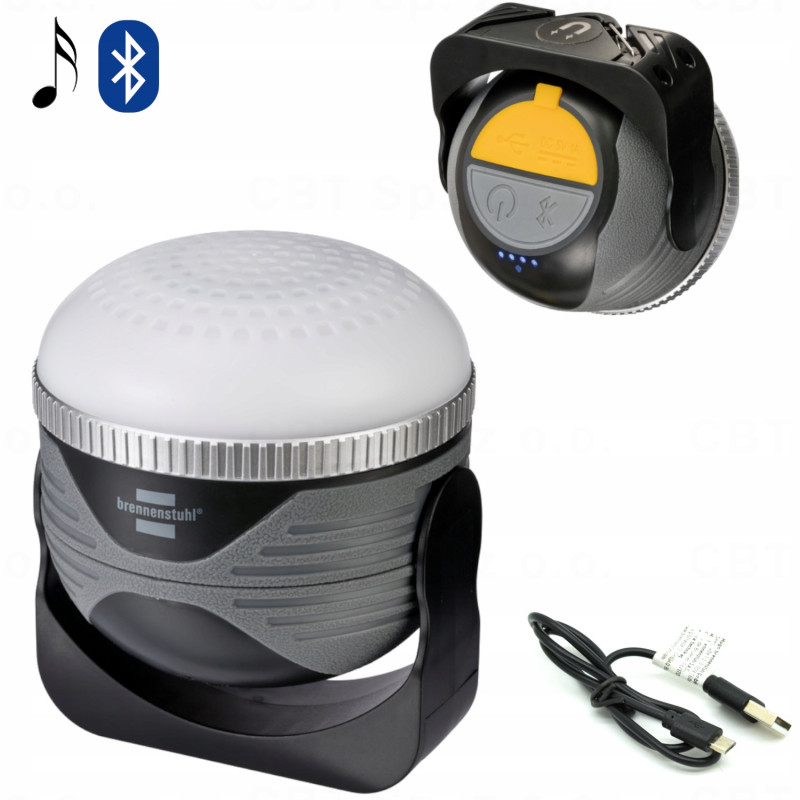 Bateria LED oświetlenie zewnętrzne OLI 310 AB z głośnikiem Bluetooth 350lm IP44 BRENNENSTUHL
