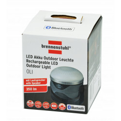 Bateria LED oświetlenie zewnętrzne OLI 310 AB z głośnikiem Bluetooth 350lm IP44 BRENNENSTUHL