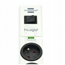 Przedłużacz listwowy przepieciowy 4 gniadza bialy 2 m H05VVF3G1,5 19.500A BRENNENSTUHL