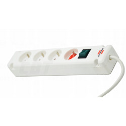 Listwa zasilająca Bremounta 4gniazd biały 1,5 m H05VVF 3G1,5 z wyłącznikiem  BRENNENSTUHL