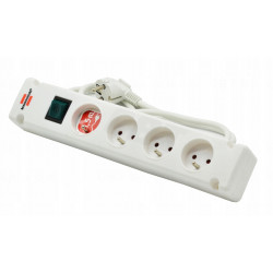 Listwa zasilająca Bremounta 4gniazd biały 1,5 m H05VVF 3G1,5 z wyłącznikiem  BRENNENSTUHL