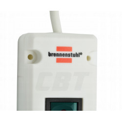 Listwa zasilająca Bremounta 4gniazd biały 1,5 m H05VVF 3G1,5 z wyłącznikiem  BRENNENSTUHL