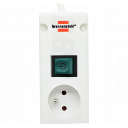 Listwa zasilająca Bremounta 4gniazd biały 1,5 m H05VVF 3G1,5 z wyłącznikiem  BRENNENSTUHL