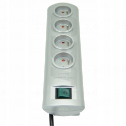 Listwa zasilająca z 4 gniazdami i kablem 1,5 m srebrna BRENNENSTUHL