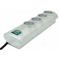 Listwa zasilająca z 4 gniazdami i kablem 1,5 m srebrna BRENNENSTUHL