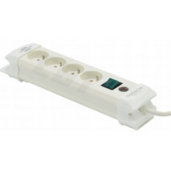 Listwa zasilająca z 4 gniazdami i kablem 1,8 m biała BRENNENSTUHL