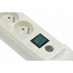 Listwa zasilająca z 4 gniazdami i kablem 1,8 m biała BRENNENSTUHL