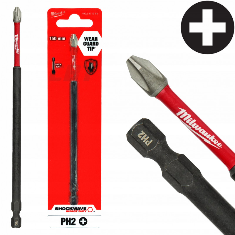 Bit Shockwave PH2 długość 150 mm (1 sztuka) MILWAUKEE
