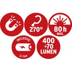 Ręczna lampa akumulatorowa LED SANSA 400 A 400lm BRENNENSTUHL