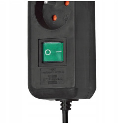 Listwa zasilająca EcoLine z wyłącznikiem 3 gniazda czarny 1,5m H05VVF 3G1,5 FR BRENNENSTUHL