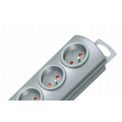 Listwa zasilająca PrimeraLine 8 gniazda srebrny 2m H05VVF 3G1,5 FR/BE BRENNENSTUHL