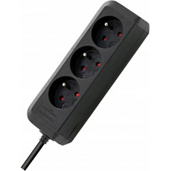 Listwa zasilająca EcoLine 3 gniazda czarny 1,5m H05VVF 3G1,5 FR BRENNENSTUHL