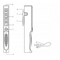 Lampa akumulatorowa 4+1 LED z klipsem HL DA 41 MC 200+150lm BRENNENSTUHL