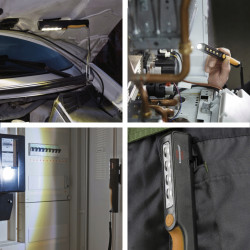 Lampa akumulatorowa 4+1 LED z klipsem HL DA 41 MC 200+150lm BRENNENSTUHL