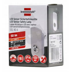 Lampa bezpieczenstwa z czujnikiem LED SSL 40 A z czujnikiem ruchu na podczerwien 50lm+40lm BRENN